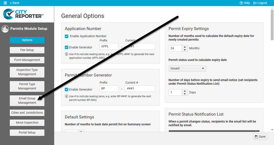 Set up email groups